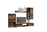 Obývacia stena SALSA, 241x180x40,5, old style/matera -  - 0