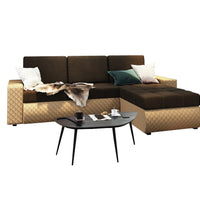 Rohová rozkladacia sedačka BOLT BIS, 250x85x148, rainbow 20/dolaro 100 -  - 0