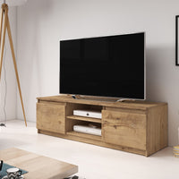 TV stolík DINGO, 120x35,5x38, gaštan + LED -  - 0
