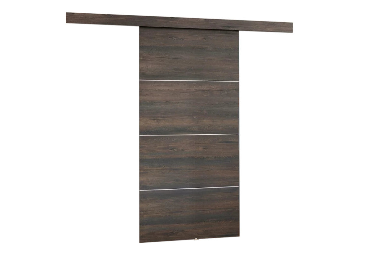Posuvné dvere MALIBU PLUS + Tichý dojazd, 86x205x1,6, tmavý jaseň -  - 0