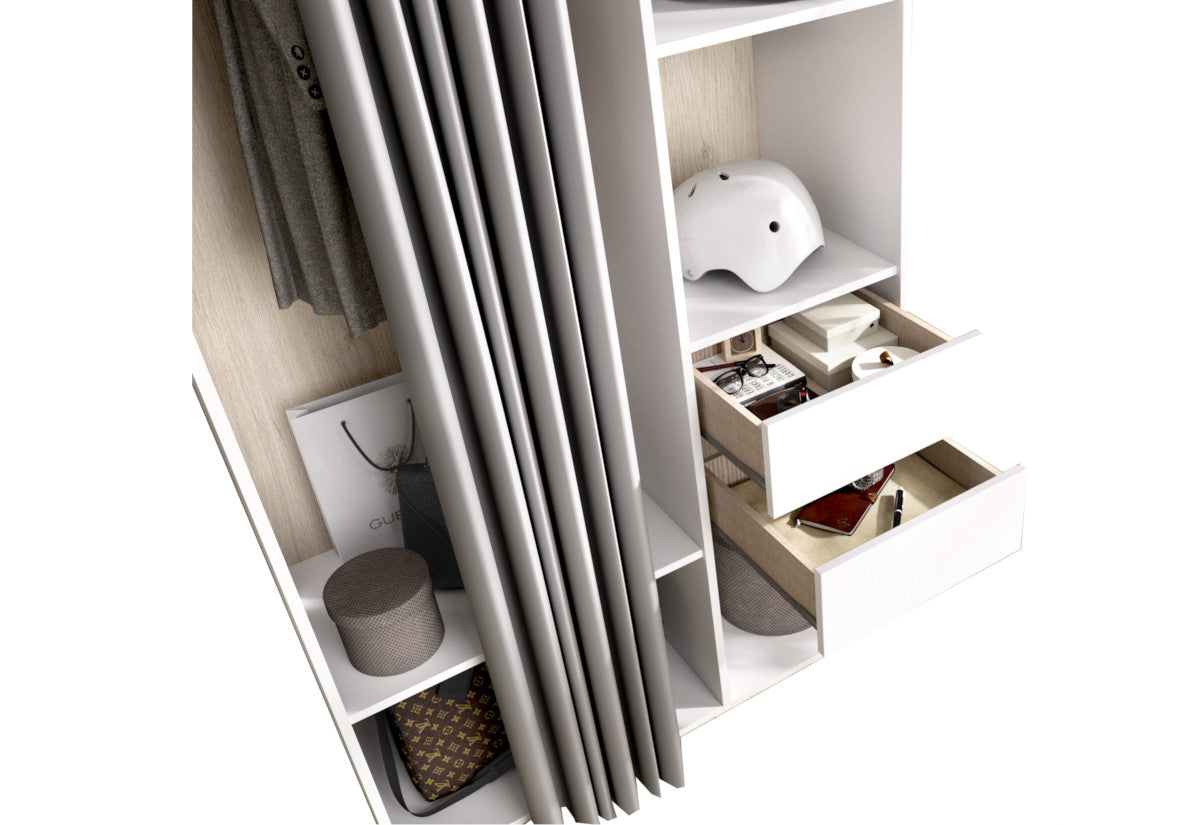 Otvorená šatníková skriňa  so závesom SUIT - DETAIL - 1