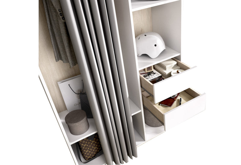 Otvorená šatníková skriňa  so závesom SUIT - DETAIL - 1