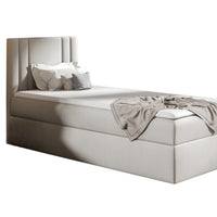 Čalúnená posteľ boxspring CARMEN MINI + topper, 100x200, riviera 21 -  - 0