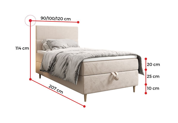 Jednolôžková posteľ boxspring FLO - ROZMEROVKA - 1