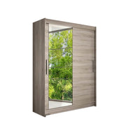 Posuvná šatníková skriňa WESTA VI so zrkadlom, 150x200x58, Trufla -  - 0