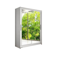 Posuvná šatníková skriňa WESTA XI so zrkadlom, 150x200x58, biela mat -  - 0