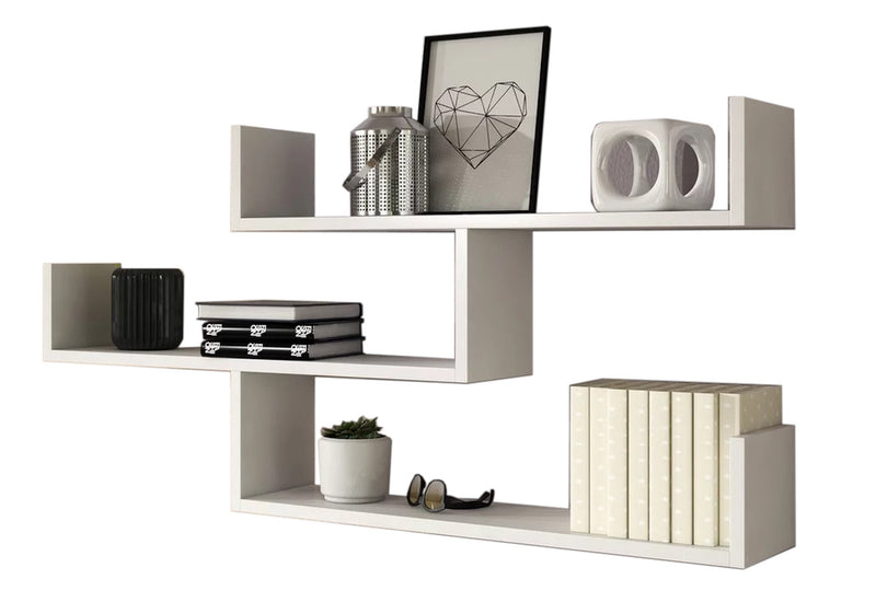 Polica TRIO 003, 119x55x18, biela -  - 0
