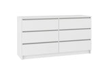 Komoda K160 6SZ, biela, 160x77x40 -  - 0