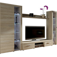 Obývacia stena RUMBA XL, 300x190x34, sonoma -  - 0