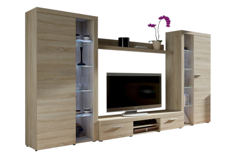 Obývacia stena RUMBA XL, 300x190x34, sonoma -  - 0