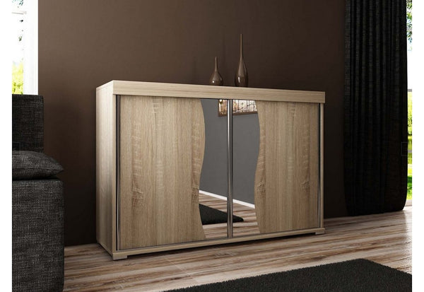 Komoda TABLET 2, 120x94x45, sonoma/zrkadlo -  - 0