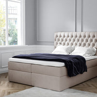 Čalúnená posteľ boxspring MONET + topper, 120x200, jasmine 21 -  - 0