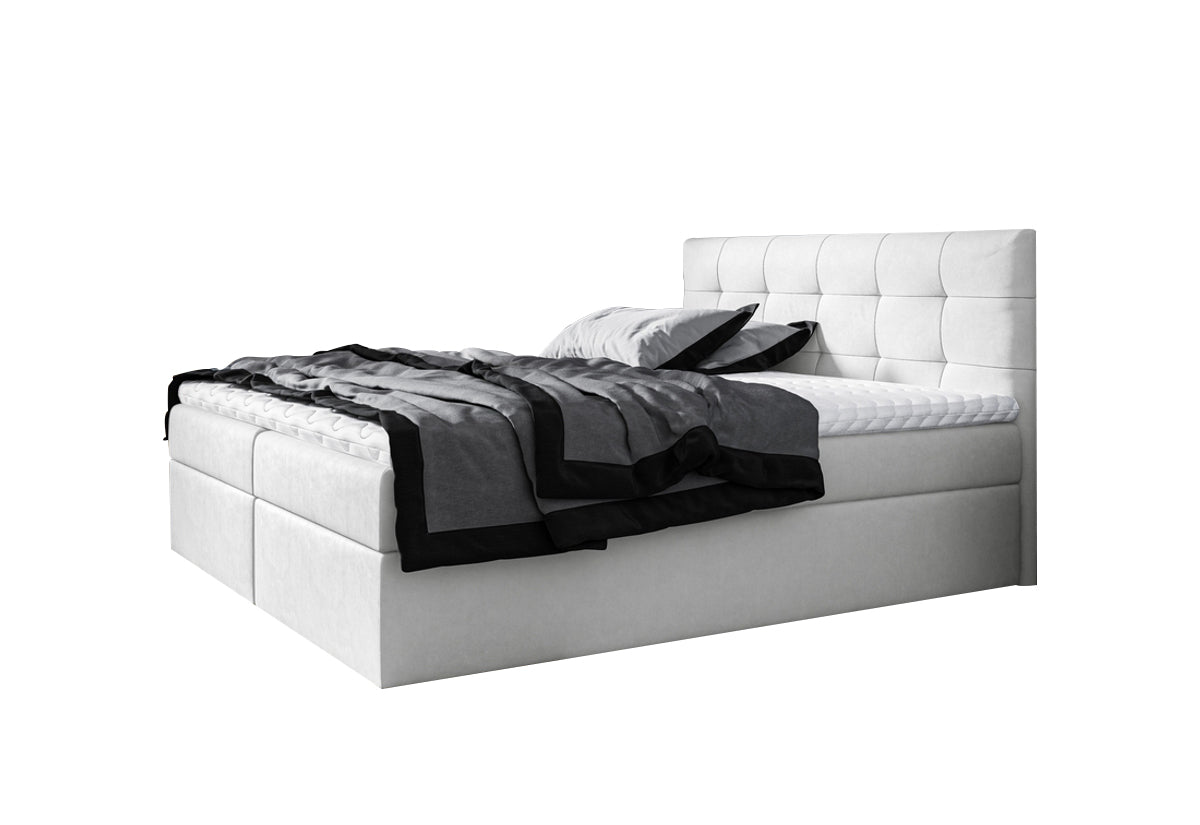 Čalúnená posteľ boxspring ROCCO + topper, 200x200, jasmine 20 -  - 0