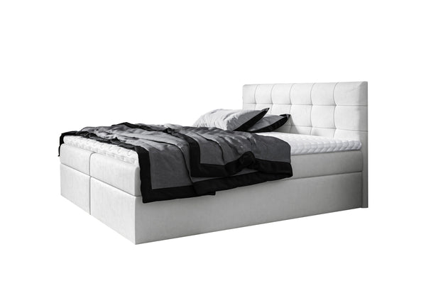 Čalúnená posteľ boxspring ROCCO + topper, 200x200, jasmine 20 -  - 0