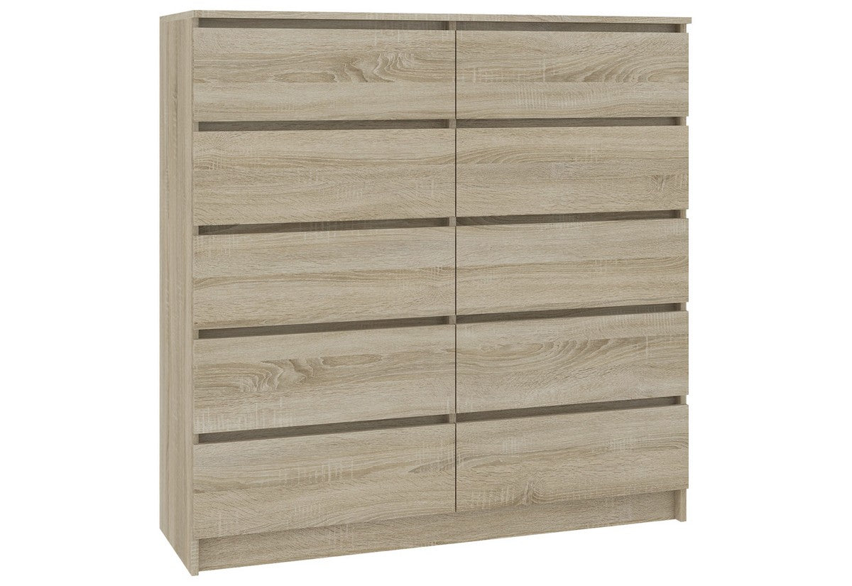Komoda K120 10SZ, 120x121x40, sonoma -  - 0
