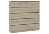 Komoda K120 10SZ, 120x121x40, sonoma -  - 0