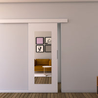 Posuvné dvere so zrkadlom STANDARD I, 86x205, biela -  - 0