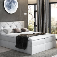 Čalúnená posteľ boxspring CRYSTAL + topper, 180x200, fancy 83 -  - 0