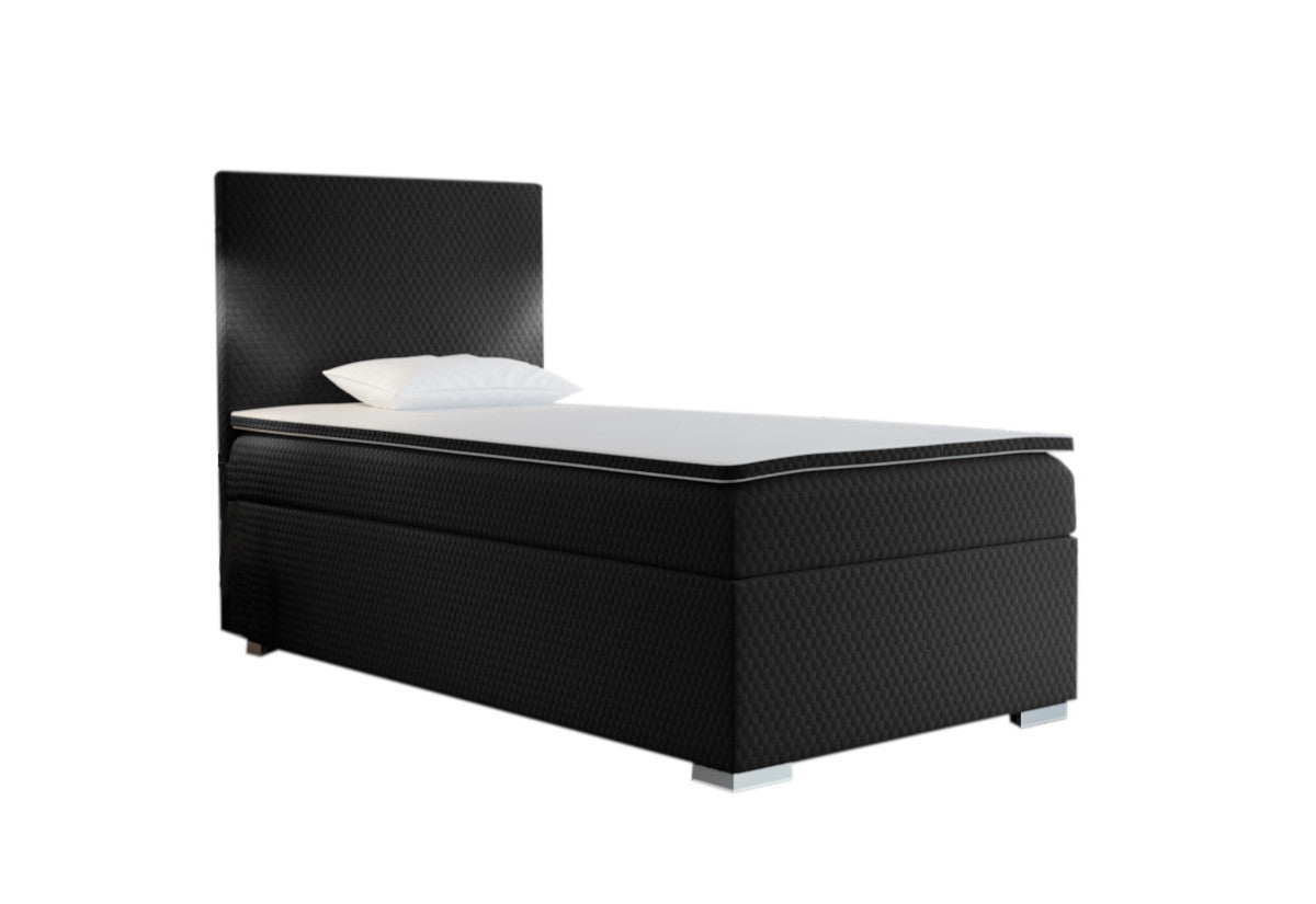 Čalúnená posteľ boxspring ICON + topper, 70x200, sawana pik honey 14, ľavá -  - 0