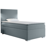 Čalúnená posteľ boxspring ICON + topper, 70x200, sawana pik honey 72, ľavá -  - 0