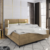 Čalúnená posteľ boxspring ALBA, 140x200, trinity 04 + topper -  - 0