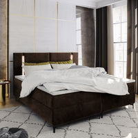 Čalúnená posteľ boxspring ALBA, 140x200, trinity 08 + topper -  - 0