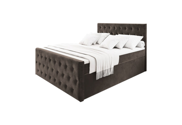 Čalúnená posteľ boxspring FONDI, 140x200, casablanca 8 -  - 0