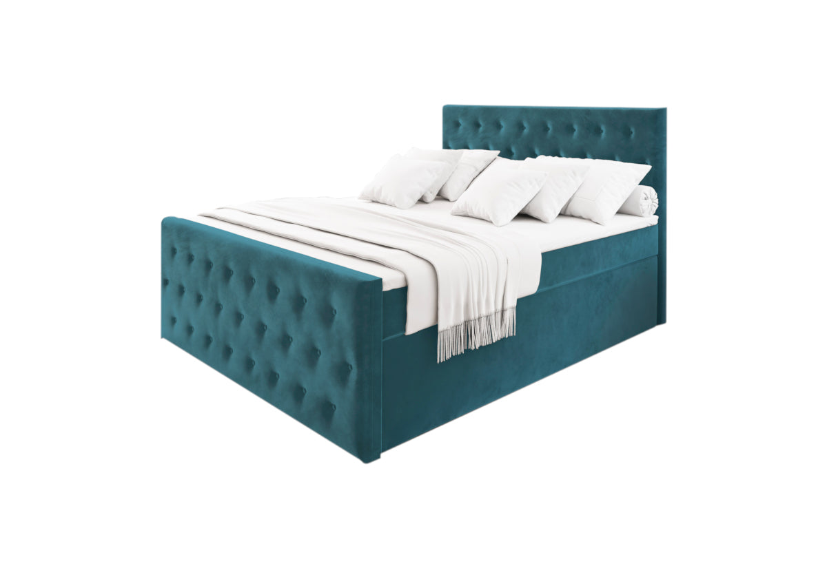 Čalúnená posteľ boxspring FONDI, 140x200, casablanca 13 -  - 0