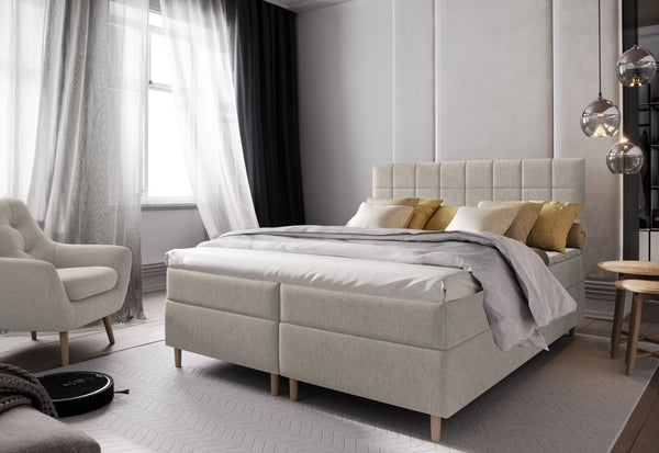 Čalúnená posteľ boxspring IBIZA, 140x200, inari 22 -  - 0