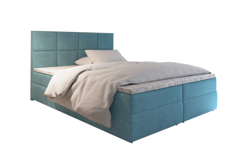 Čalúnená posteľ boxspring LENA, 140x200, Cosmic 05 + topper -  - 0