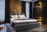 Čalúnená posteľ boxspring MELFI, 140x200, sawana 05 + topper -  - 0