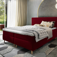 Čalúnená posteľ boxspring SANTA, 140x200, kronos 02 + topper -  - 0