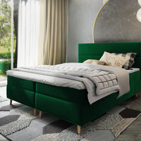 Čalúnená posteľ boxspring SANTA, 140x200, kronos 19 + topper -  - 0