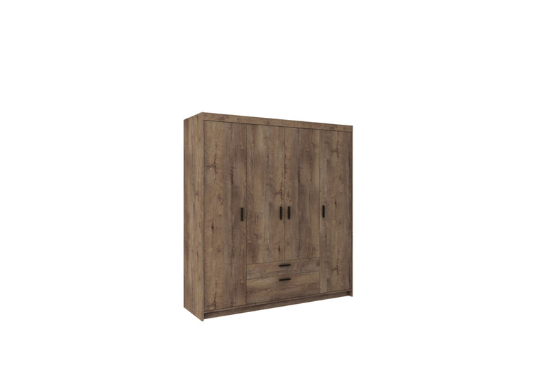 Šatníková skriň ELLENA 4D, 176x191x53, dub lefkas -  - 0