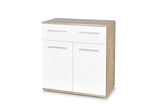 Komoda LIMA KM1, 77x82x40, dub sonoma/biela -  - 0