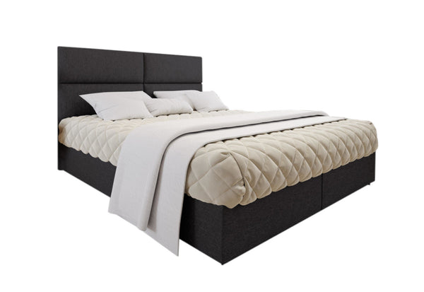 Čalúnená posteľ boxspring LONIS, 140x200, sawana 05 -  - 0