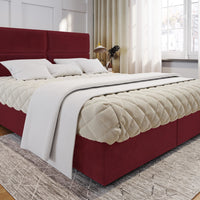 Čalúnená posteľ boxspring LONIS, 140x200, matt velvet 59 -  - 0