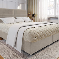 Čalúnená posteľ boxspring LONIS, 160x200, matt velvet 08 -  - 0