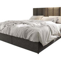 Čalúnená posteľ boxspring MERIL, 140x200, sawana 21 -  - 0
