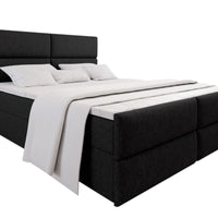 Čalúnená posteľ boxspring MULEN + topper, 180x200, sawana 14 -  - 0
