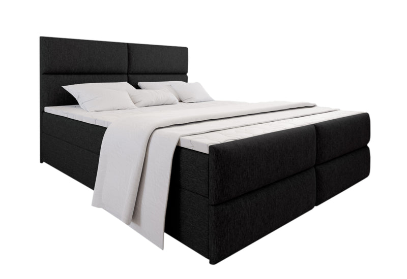 Čalúnená posteľ boxspring MULEN + topper, 180x200, sawana 14 -  - 0