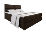 Čalúnená posteľ boxspring MULEN + topper, 180x200, sawana 26 -  - 0