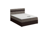 Čalúnená posteľ boxspring MODENA + topper, 140x200, kornet 04/dolaro 33 -  - 0