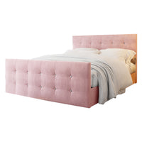 Čalúnená posteľ boxspring KAUR, 140x200, cosmic14 -  - 0