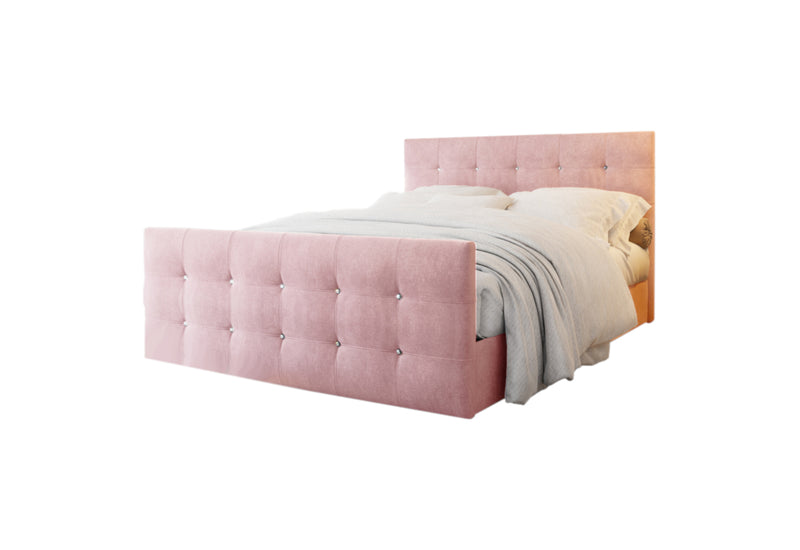 Čalúnená posteľ boxspring KAUR, 140x200, cosmic14 -  - 0