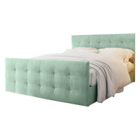 Čalúnená posteľ boxspring KAUR + topper, 140x200, cosmic16 -  - 0