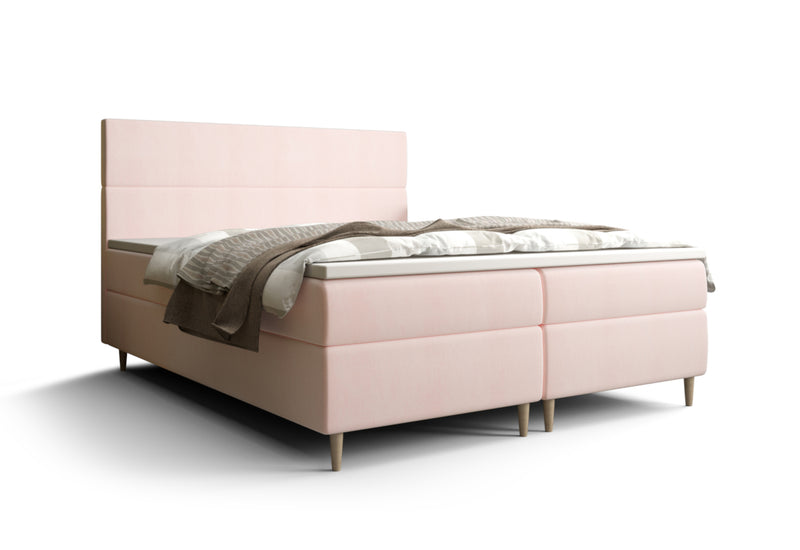 Čalúnená posteľ FLO + topper, 140x200, itaka 58 -  - 0