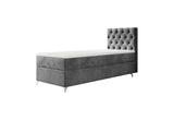 Čalúnená posteľ boxspring CHESTER, 90x200, Monolith 92, ľavá -  - 0