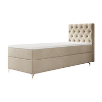 Čalúnená posteľ boxspring CHESTER, 90x200, Monolith 01, ľavá -  - 0