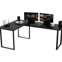 Počítačový rohový stôl VINI, 200/135x74x65, čierna -  - 0